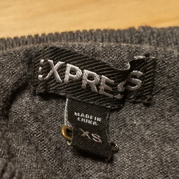 Express Gray Ruched Turtleneck Sweater - Picture 3 of 5